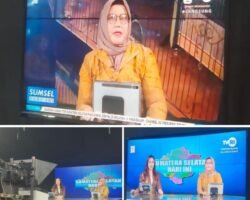 Kadis Kominfo Lahat Eti Listiana Jadi Penyiar di TVRI SUMSEL